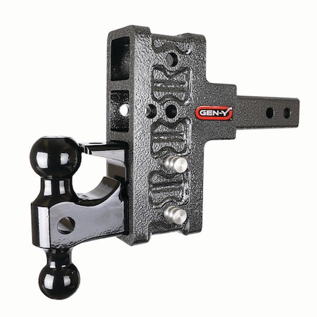 Gen-Y Hitch MEGA-DUTY 2 Shank 5 Offset Drop 2K TW 16K Hitch & GH-051 Dual-Ball & GH-032 Pintle Lock GH-224
